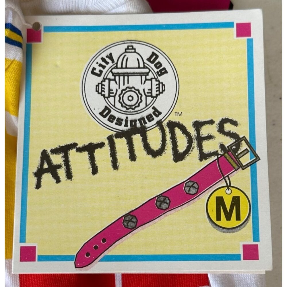 VINTAGE 1994 ATTITUDES "Ate Homework" Dog 100% Cotton T-Shirt Size M (READ) - Picture 4 of 12